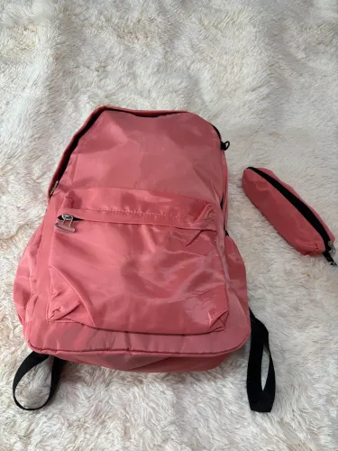 Mochila escolar + estojo rosa NOVOS