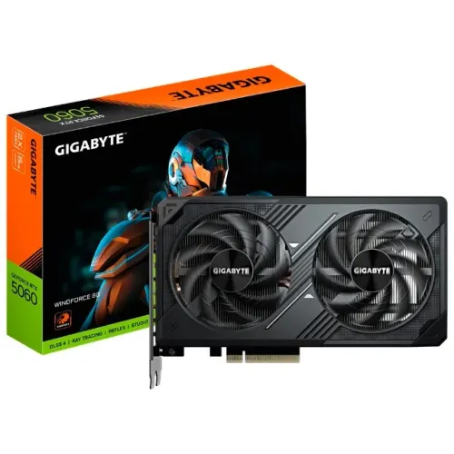 Placa de Vídeo Gigabyte Windforce Max Oc 8GB Geforce RTX5060 GDDR7 - GV-N5060WF2MAX OC-8G