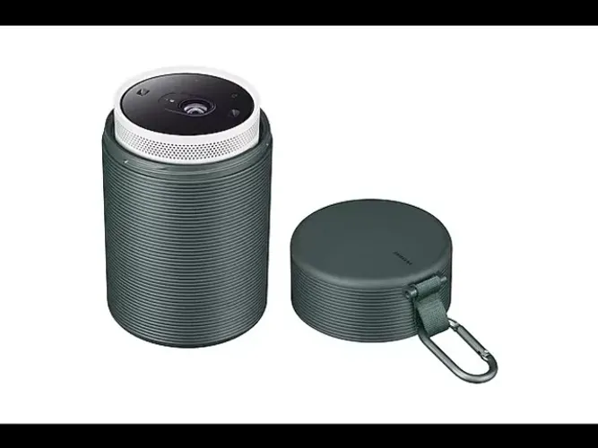 projetor smart samsung the freestyle 2ª geração + case original verde - impecável!