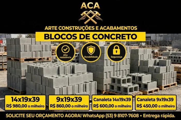 PROMOÇÃO DE BLOCOS DE CONCRETO