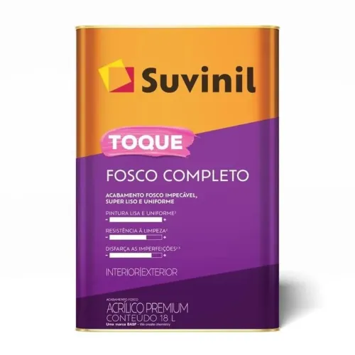 Tinta acrílica fosco branco neve 18L suvinil toque 