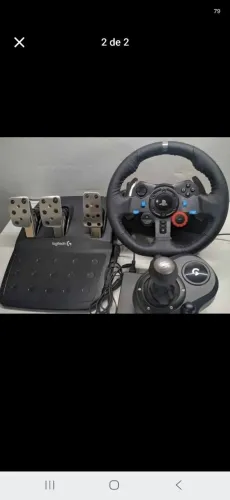 Volante gamer logitech G29 acompanha o cambio e todos os fios em perfeito estado