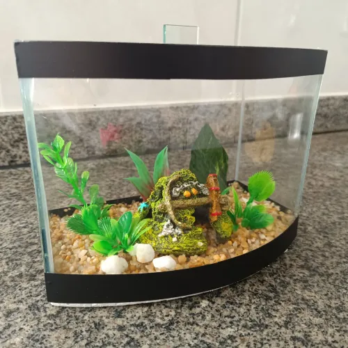 Aquário Jardim Lester Curvo 4 Litros
