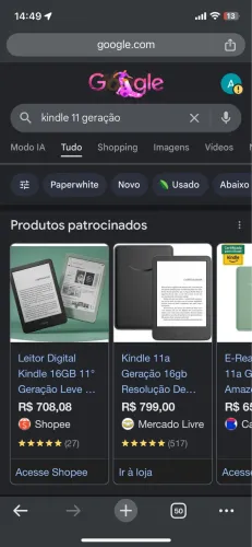 Kindle 11 geração