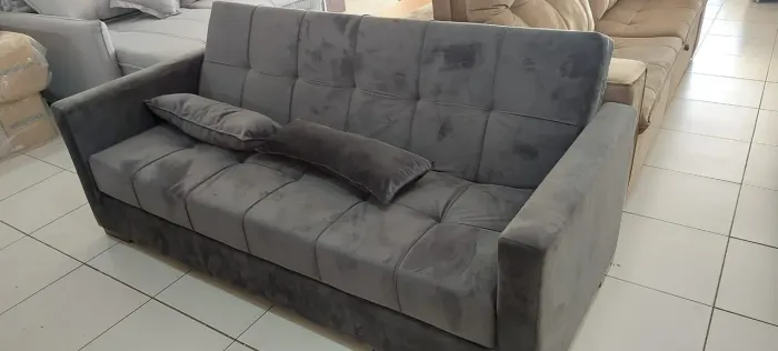 Sofá cama confortável d33 de veludo novo ?