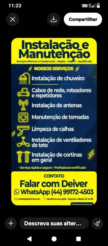 Instalação e manutenção 