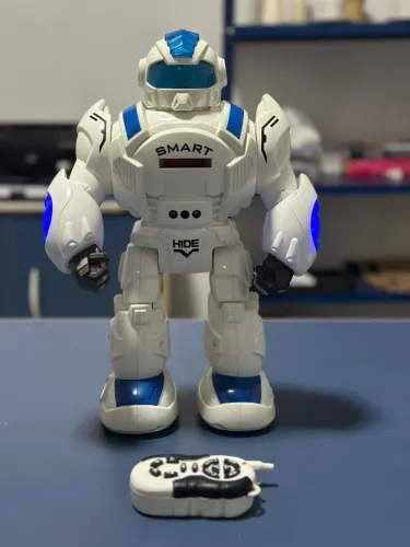 Robô Smart com Controle Remoto - Luzes e Lançador de Discos