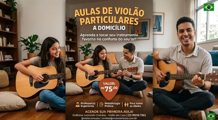AULA DE VIOLÃO A DOMICÍLIO