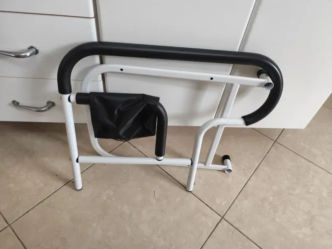 Barra De Apoio Portátil Para Cama Idosos Com Bolsa Lateral
