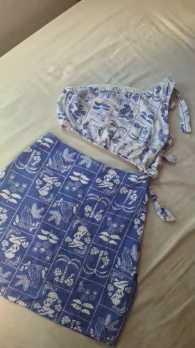 Vestido curto estampado