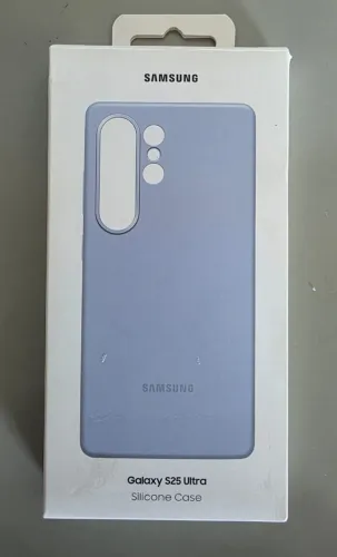 Capa de Telefone S25 Ultra Original Azul Claro- Silicone Case Samsung