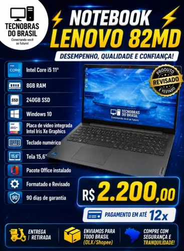 Notebook Lenovo core I5 11ª