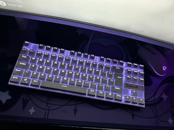 Teclado Mecânico Redragon Kumara Lunar White - K552 RGB, Switch Brown (PT-ABNT2)