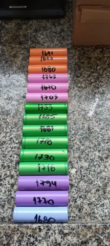 40 células 18650 entre 1600 a 1800 mah usadas