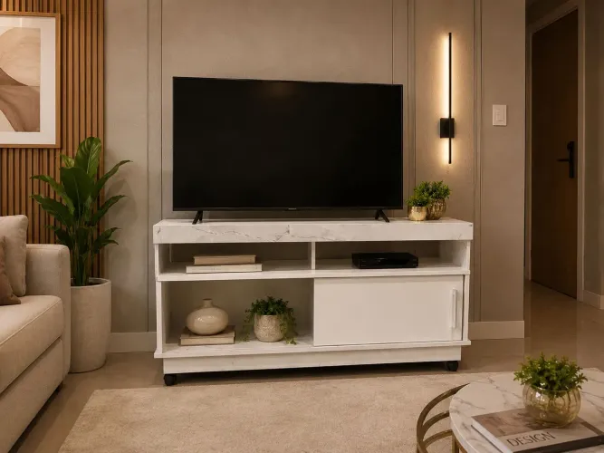 RACK MODERNO Off White Novo Promoção