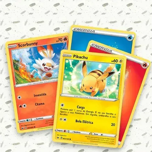 Cartas Pokemon Originais Lote de 100 ou 50 cartas aleatórias.