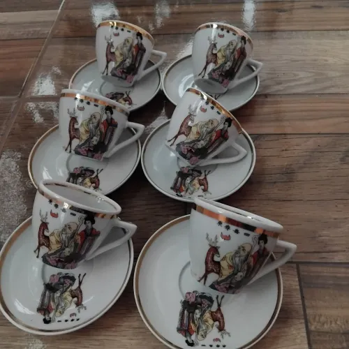 6 xicaras de café porcelana pozzani 