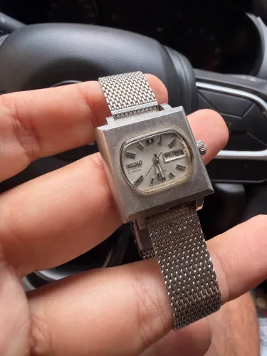 Relógio Antigo Seiko Tv Quadrado 6119 Automático
