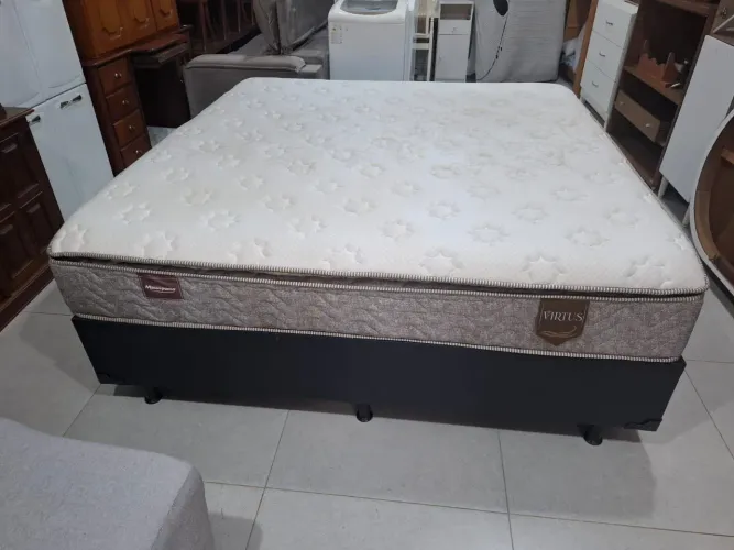 Cama box super king size molas ensacadas bambu 