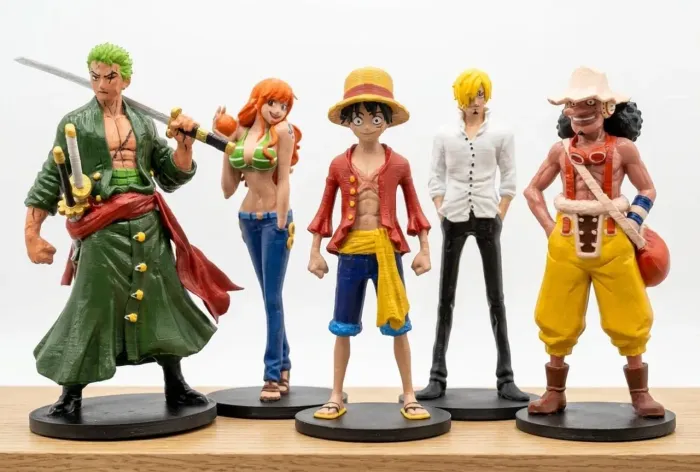 Colecionáveis One Piece Kit com os 5