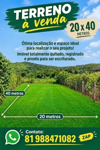 OPORTUNIDADE IMPERDÍVEL NO CENTRO DE JABOATÃO DOS GUARARAPES! Vendo excelente terreno em