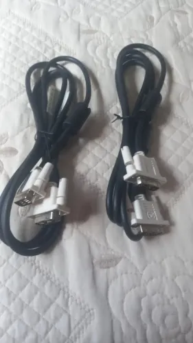 Cabo DVI para DVI 18 + 1 Pinos (1,85 metros cada cabo) kit 2 peças novas.