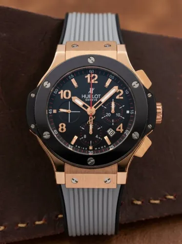 Relógio Hublot Big Bang 44mm Chronograph Gold Ceramic safira Máquina ETA 7750 automatico