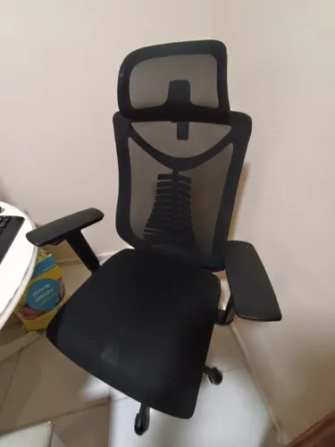 Cadeira de Escritório Ergonômica Presidente - Braço 3D, Apoio de Cabeça Ajustável