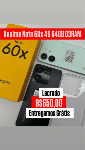 Realme Note 60x 4G 64/03- Verde Preto Lacrado