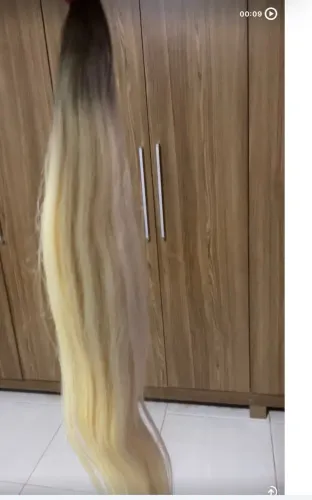 Mega Hair loiro claríssimo 