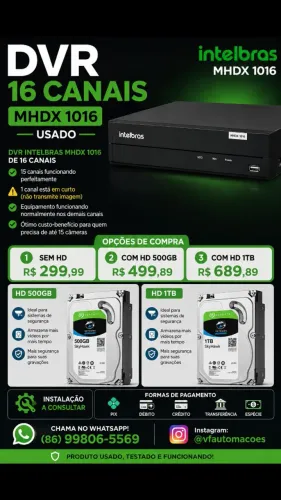 DVR Intelbras MHDX 1016 USADO