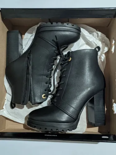Bota Coturno Vizzano Preta Nova Nunca Usada