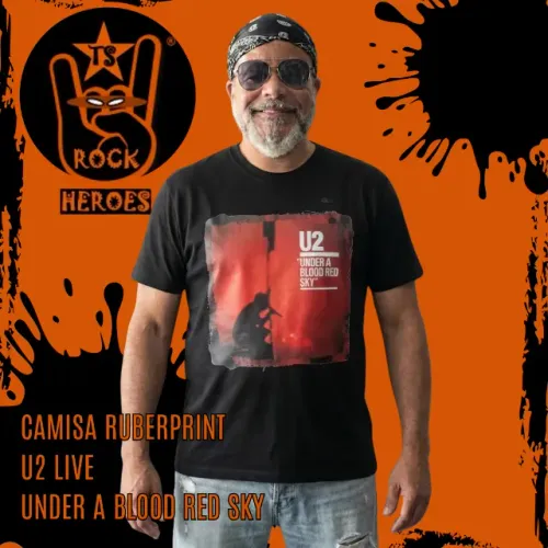 Camisa Rubberprint U2 Under a Blood Red Sky 100% Algodão Estampa DTF Alta Definição