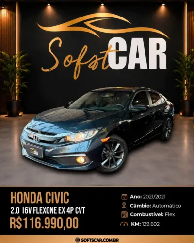 Honda Civic Sedan EX 2.0 Flex 16V Aut.4p 2021