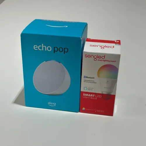 Amazon Echo Pop - Alexa com Lâmpada - 1ª Geração Smart Speaker Importado