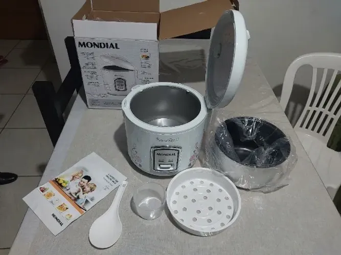 Panela Elétrica de Arroz Mondial Bianca Rice NPE-05 5 Xícaras - Branca