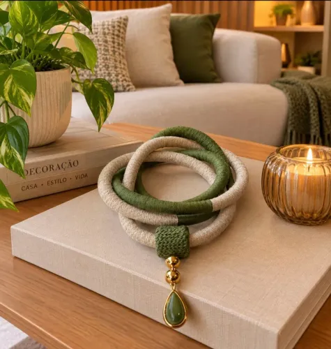 Colar de mesa/parede adoro feito a mão decoração casa artesanal