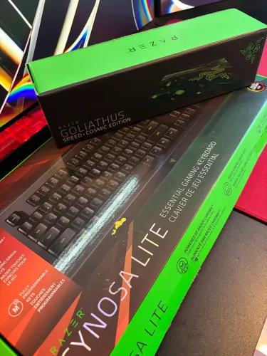 Kit gamer teclado e mousepad Razer