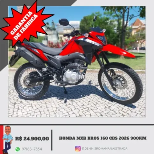 Honda NXR Bros 160 Só 900km Muito Nova (Garantia de Fábrica) Financio em até 48x. 