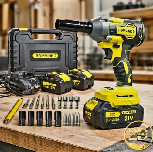 Chave de Impacto 21V 1300NM BOMVINK + 2 Baterias | Potência Profissional