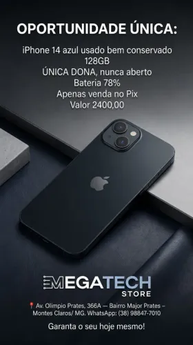 iPhone 14 azul 128GB ÚNICA DONA