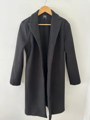 Sobretudo preto feminino midi importado tamanho g Zara