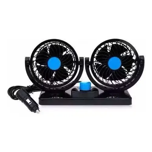 Ventilador Automotivo Duplo 12v Ajustável 2 Velocidade Carro