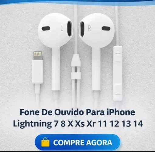 Fone de ouvido lightning