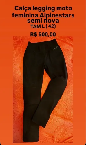 Calça legging moto feminina Alpinestars semi nova