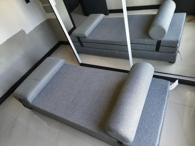Sofá cama casal linho cinza perfeito estado