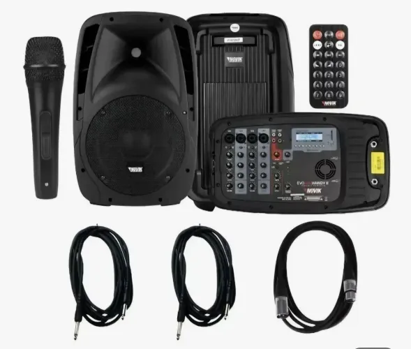 Vendo sistema de som portátil modelo Evo, da marca Novik