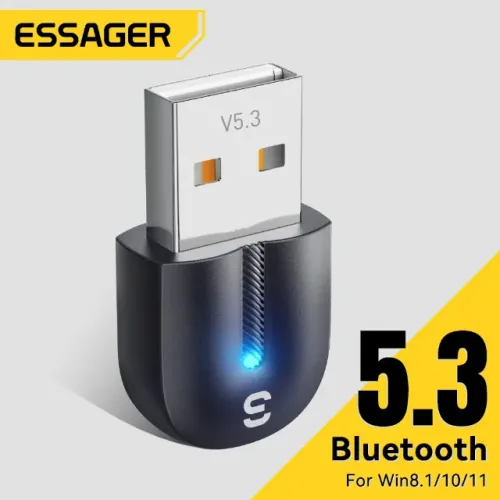 Adaptador Bluetooth 5.3 Essager Original para PC & Notebook Alta Velocidade
