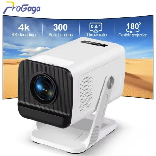 Mini Projetor Portátil PG310 4K/1080P/720P Android 11, Wifi6/BT, 300ANSI, 12x 33,20