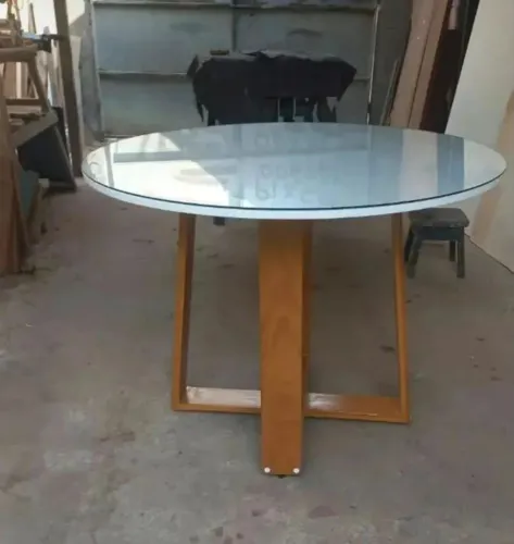 Mesa de jantar top com vidro